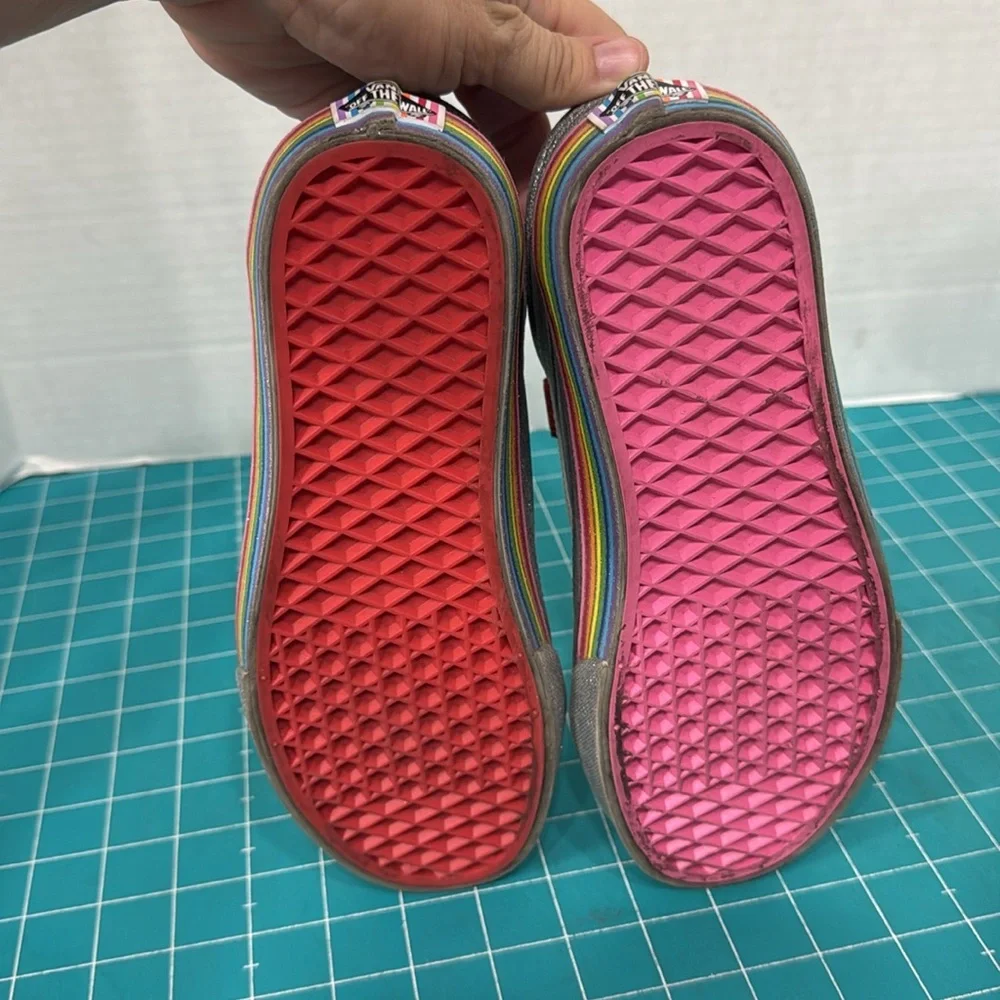 Vans x Flour Shop by Amirah Kassem  Rainbow Glitter Old Skool Skate Shoe 7.5 - Picture 12 of 16